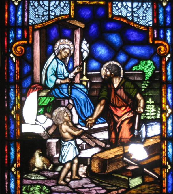 Holy Family - damaged window